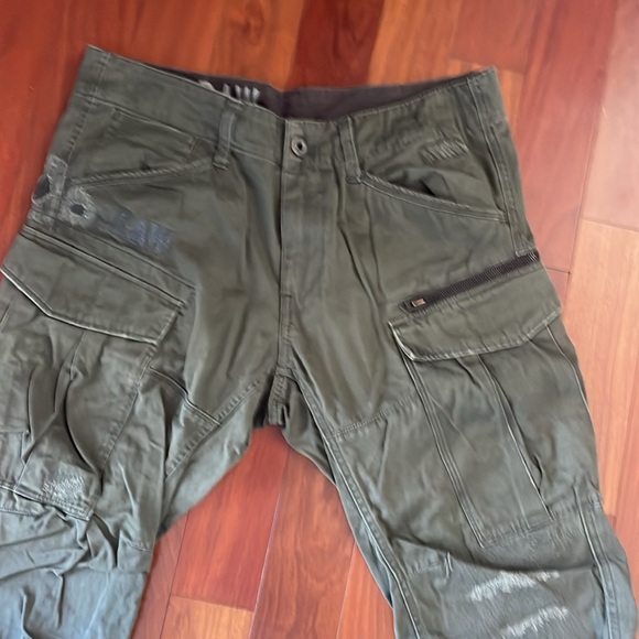 G-STAR Army Pants Cargo Distresses 34/32 - Picture 4 of 5